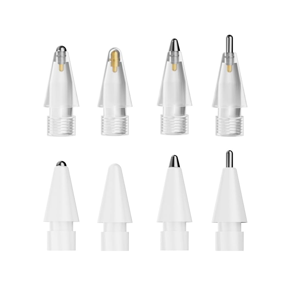 ZORBES 8Pcs Replacement Tips for Apple Pencil 2nd Gen & 1st Gen 8pcs Plastic Tips & Metal Tip Pen Nibs Perfect Compatible for Apple Pencil Fine Point Precise Control Apple Pen Tip, No Apple Pencil ZORBES 8Pcs Replacement Tips for Apple Pencil 2nd Gen & 1st Gen 8pcs Plastic Tips & Metal Tip Pen Nibs Perfect Compatible for Apple Pencil Fine Point Precise Control Apple Pen Tip, No Apple Pencil
